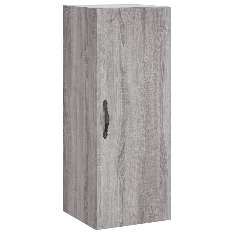 vidaXL szürke sonoma szerelt fa fali szekrény 34,5x34x90 cm
