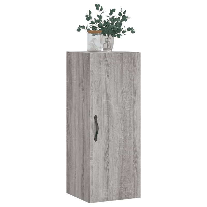 vidaXL szürke sonoma szerelt fa fali szekrény 34,5x34x90 cm