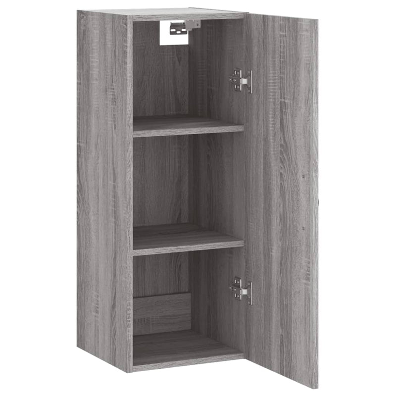 vidaXL szürke sonoma szerelt fa fali szekrény 34,5x34x90 cm