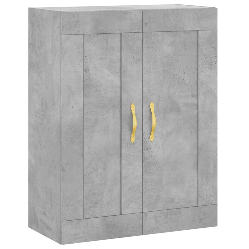 vidaXL betonszürke szerelt fa fali szekrény 69,5 x 34 x 90 cm