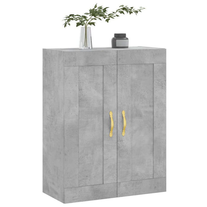 vidaXL betonszürke szerelt fa fali szekrény 69,5 x 34 x 90 cm