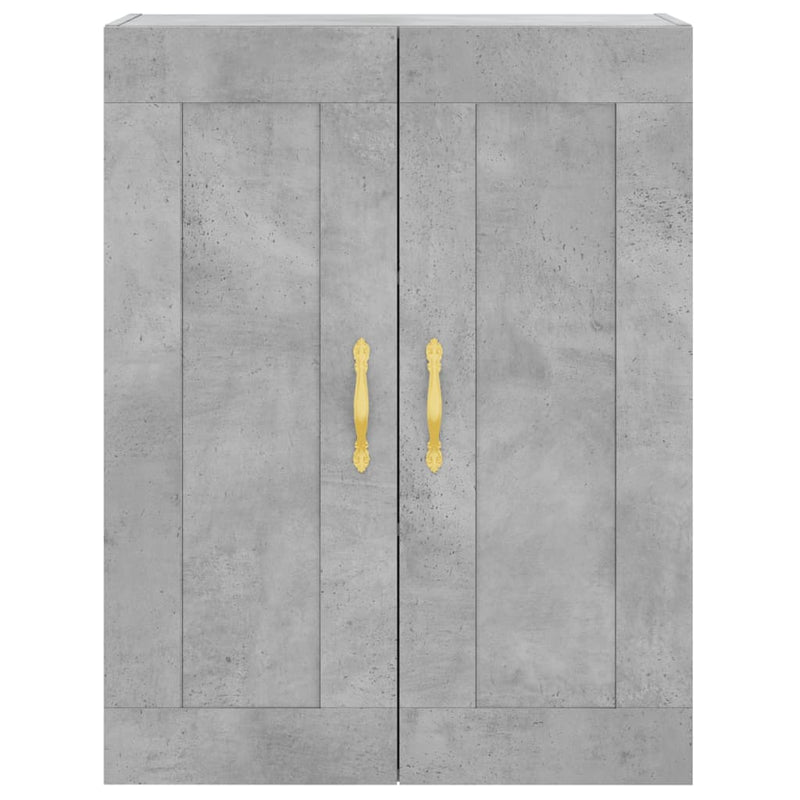 vidaXL betonszürke szerelt fa fali szekrény 69,5 x 34 x 90 cm