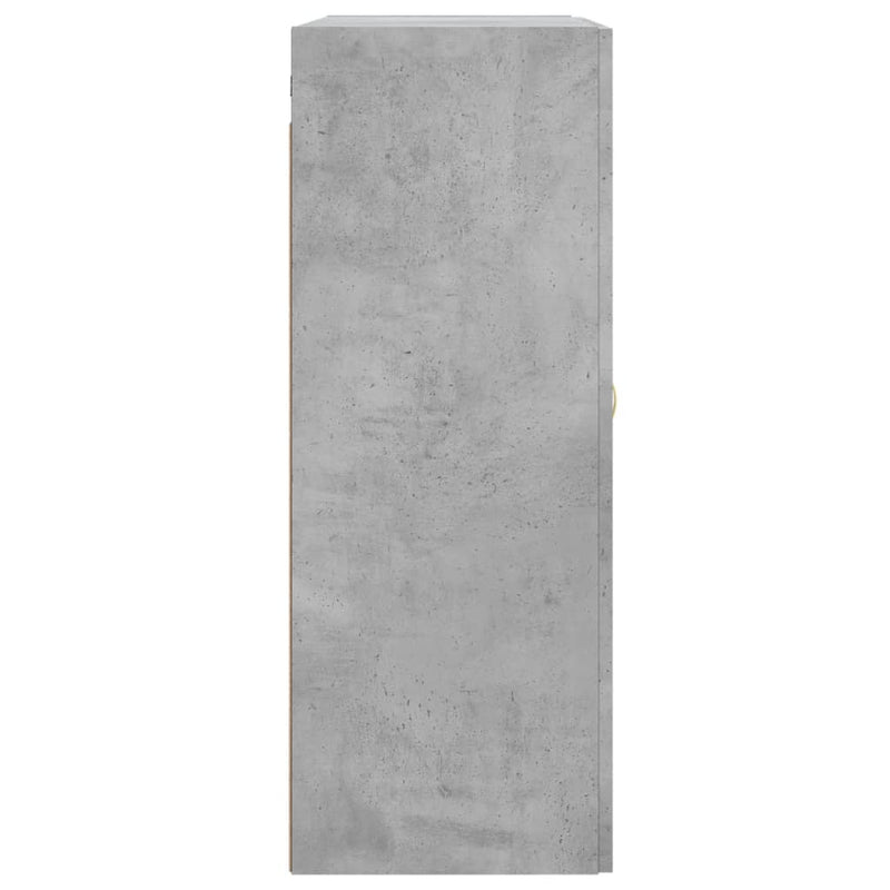 vidaXL betonszürke szerelt fa fali szekrény 69,5 x 34 x 90 cm