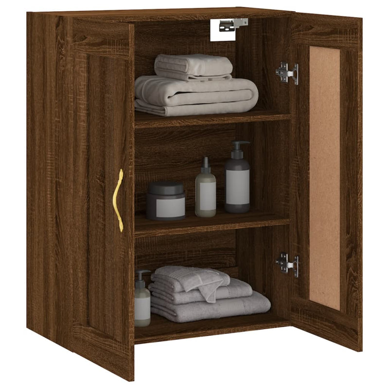 vidaXL barna tölgy szerelt fa fali szekrény 69,5 x 34 x 90 cm