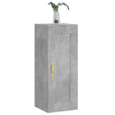 vidaXL betonszürke szerelt fa fali szekrény 34,5x34x90 cm