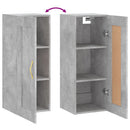 vidaXL betonszürke szerelt fa fali szekrény 34,5x34x90 cm