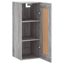 vidaXL szürke sonoma szerelt fa fali szekrény 34,5x34x90 cm