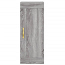 vidaXL szürke sonoma szerelt fa fali szekrény 34,5x34x90 cm