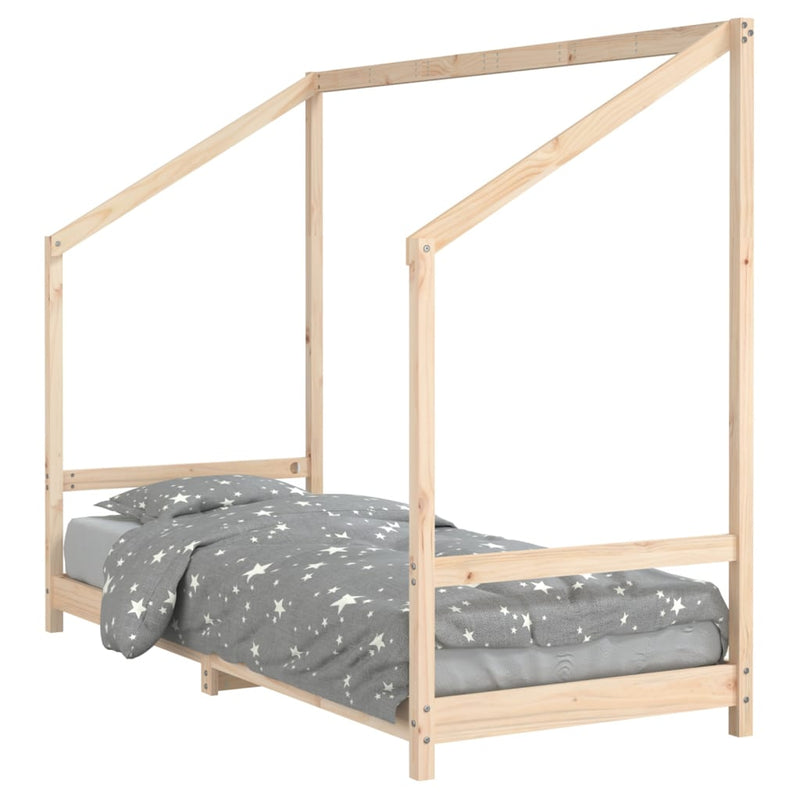 vidaXL tömör fenyőfa gyerekágykeret 80 x 200 cm