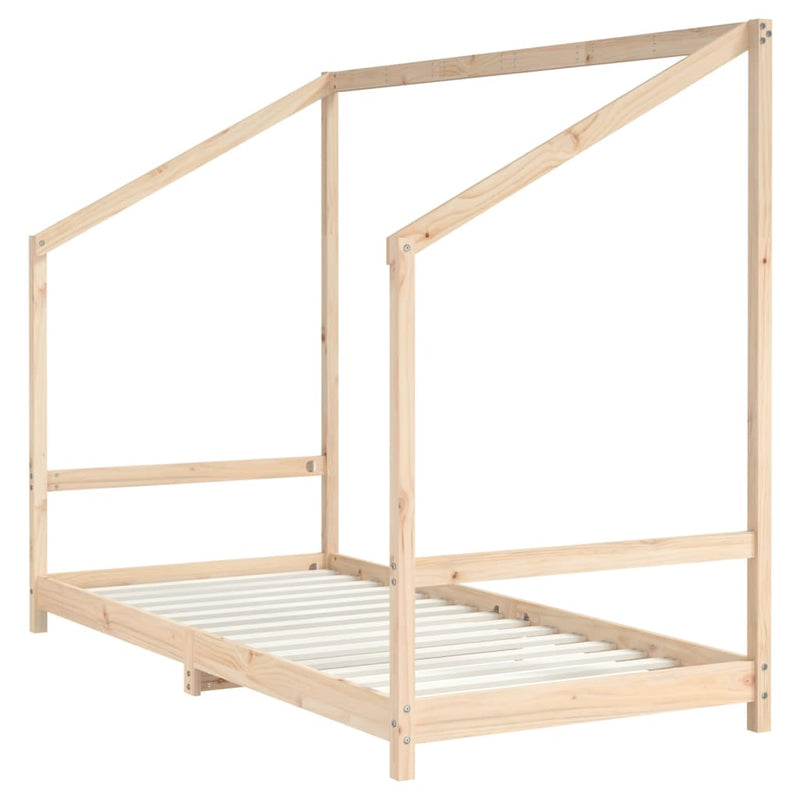 vidaXL tömör fenyőfa gyerekágykeret 90 x 200 cm
