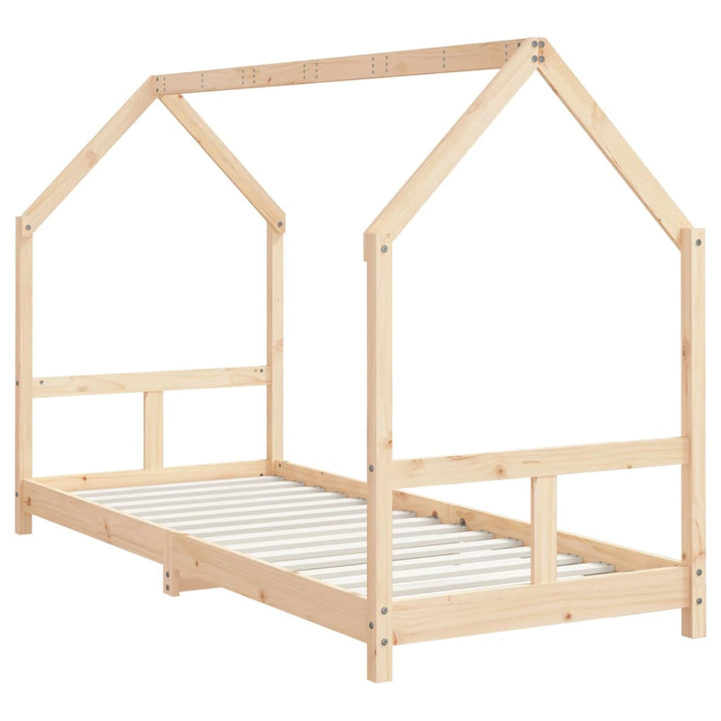 vidaXL tömör fenyőfa gyerekágykeret 80 x 200 cm