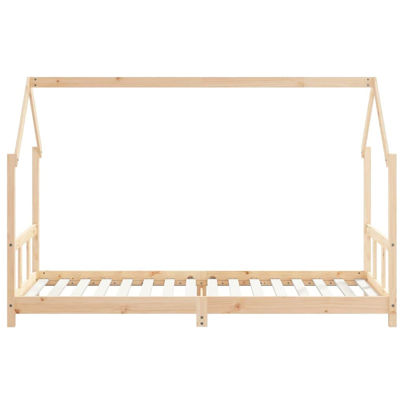 vidaXL tömör fenyőfa gyerekágykeret 90 x 200 cm