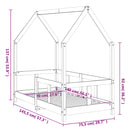 vidaXL fehér tömör fenyőfa gyerekágykeret 70 x 140 cm