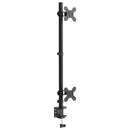 vidaXL dupla fekete acél monitorállvány VESA 75/100 mm