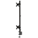 vidaXL dupla fekete acél monitorállvány VESA 75/100 mm