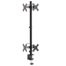 vidaXL dupla fekete acél monitorállvány VESA 75/100 mm