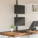 vidaXL dupla fekete acél monitorállvány VESA 75/100 mm