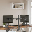 vidaXL dupla fekete acél monitorállvány VESA 75/100 mm
