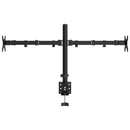vidaXL dupla fekete acél monitorállvány VESA 75/100 mm
