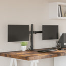 vidaXL dupla fekete acél monitorállvány VESA 75/100 mm