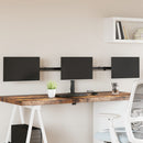 vidaXL tripla fekete acél monitorállvány VESA 75/100 mm