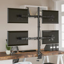 vidaXL fekete acél monitorállvány VESA 75/100 mm