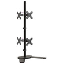 vidaXL dupla fekete acél monitorállvány VESA 75/100 mm