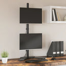 vidaXL dupla fekete acél monitorállvány VESA 75/100 mm