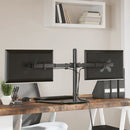 vidaXL dupla fekete acél monitorállvány VESA 75/100 mm