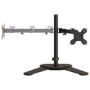 vidaXL dupla fekete acél monitorállvány VESA 75/100 mm