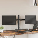 vidaXL dupla fekete acél monitorállvány VESA 75/100 mm