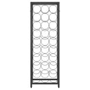 vidaXL fekete kovácsoltvas bortartó 27 palackhoz 34 x 18 x 100 cm