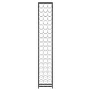 vidaXL fekete kovácsoltvas bortartó 57 palackhoz 34 x 18 x 200 cm