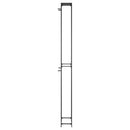 vidaXL fekete kovácsoltvas bortartó 57 palackhoz 34 x 18 x 200 cm