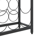 vidaXL fekete kovácsoltvas bortartó 57 palackhoz 34 x 18 x 200 cm