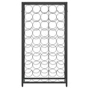 vidaXL fekete kovácsoltvas bortartó 45 palackhoz 54 x 18 x 100 cm