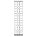vidaXL fekete kovácsoltvas bortartó 95 palackhoz 54 x 18 x 200 cm