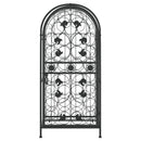 vidaXL fekete kovácsoltvas bortartó 33 palackhoz 45 x 36 x 100 cm