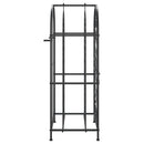 vidaXL fekete kovácsoltvas bortartó 33 palackhoz 45 x 36 x 100 cm