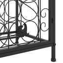 vidaXL fekete kovácsoltvas bortartó 33 palackhoz 45 x 36 x 100 cm