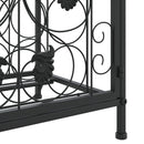 vidaXL fekete kovácsoltvas bortartó 41 palackhoz 45 x 36 x 120 cm