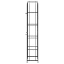 vidaXL fekete kovácsoltvas bortartó 73 palackhoz 45 x 36 x 200 cm0