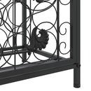 vidaXL fekete kovácsoltvas bortartó 73 palackhoz 45 x 36 x 200 cm0