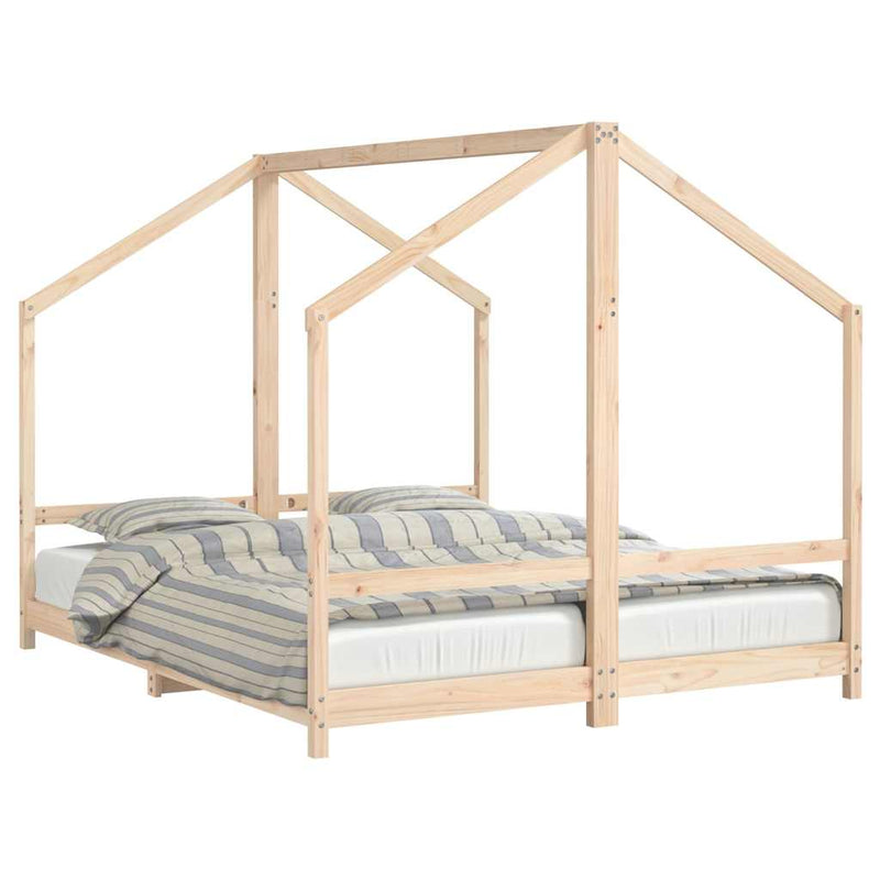 vidaXL tömör fenyőfa gyerekágykeret 2 x (80 x 200) cm