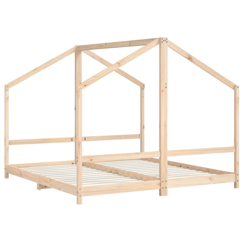 vidaXL tömör fenyőfa gyerekágykeret 2 x (90 x 190) cm
