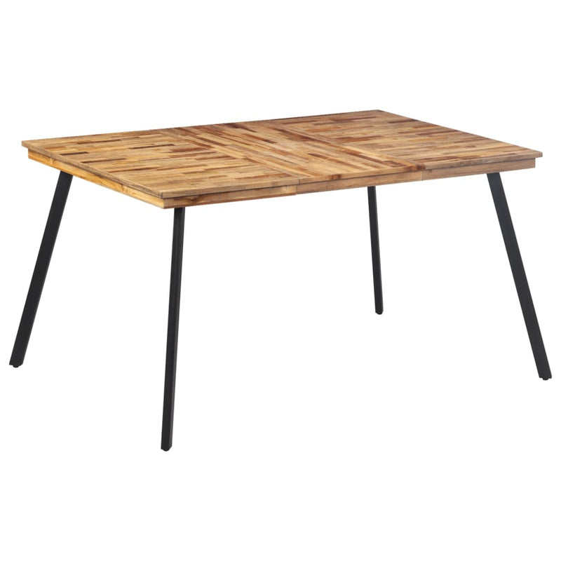 vidaXL tömör tíkfa étkezőasztal 148 x 97 x 76 cm