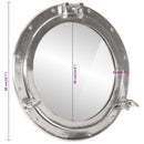 vidaXL alumínium és üveg fali lőrés tükör Ø50 cm