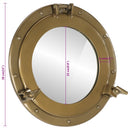 vidaXL alumínium és üveg fali lőrés tükör Ø38 cm