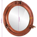 vidaXL alumínium és üveg fali lőrés tükör Ø50 cm