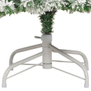 vidaXL csuklópántos műkarácsonyfa hóval 210 cm